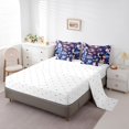 thumbnail image 3 of YST 7 Pieces Bed in a Bag Full Comforter Set with Sheets, Cute Rabbit Dinosaur Design Bedding Sets for All Season (1 Comforter, 2 Pillow Shams, 1 Flat Sheet, 1 Fitted Sheet, 2 Pillowcases), 3 of 5