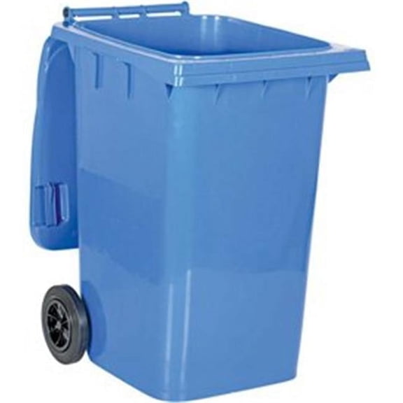 95 gal Mobile Trash Can, Blue