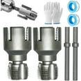 thumbnail image 1 of Integrated Internal & External Pipe Threading Tool, Pipe Thread Cutting Tool, Electric Drill Compatible PVC Pipe Threader Kit, Pipes Thread Maker Tooll for Cutting & Pipe (2Sets*1/2"), 1 of 10