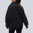 thumbnail image 4 of SUNBS Womens Sweatshirts Quarter Zip Oversized Mock Neck Pullover Half Zip Pockets Pullover Fleece Jacket Fall Clothes Cozy Clothes, 4 of 7