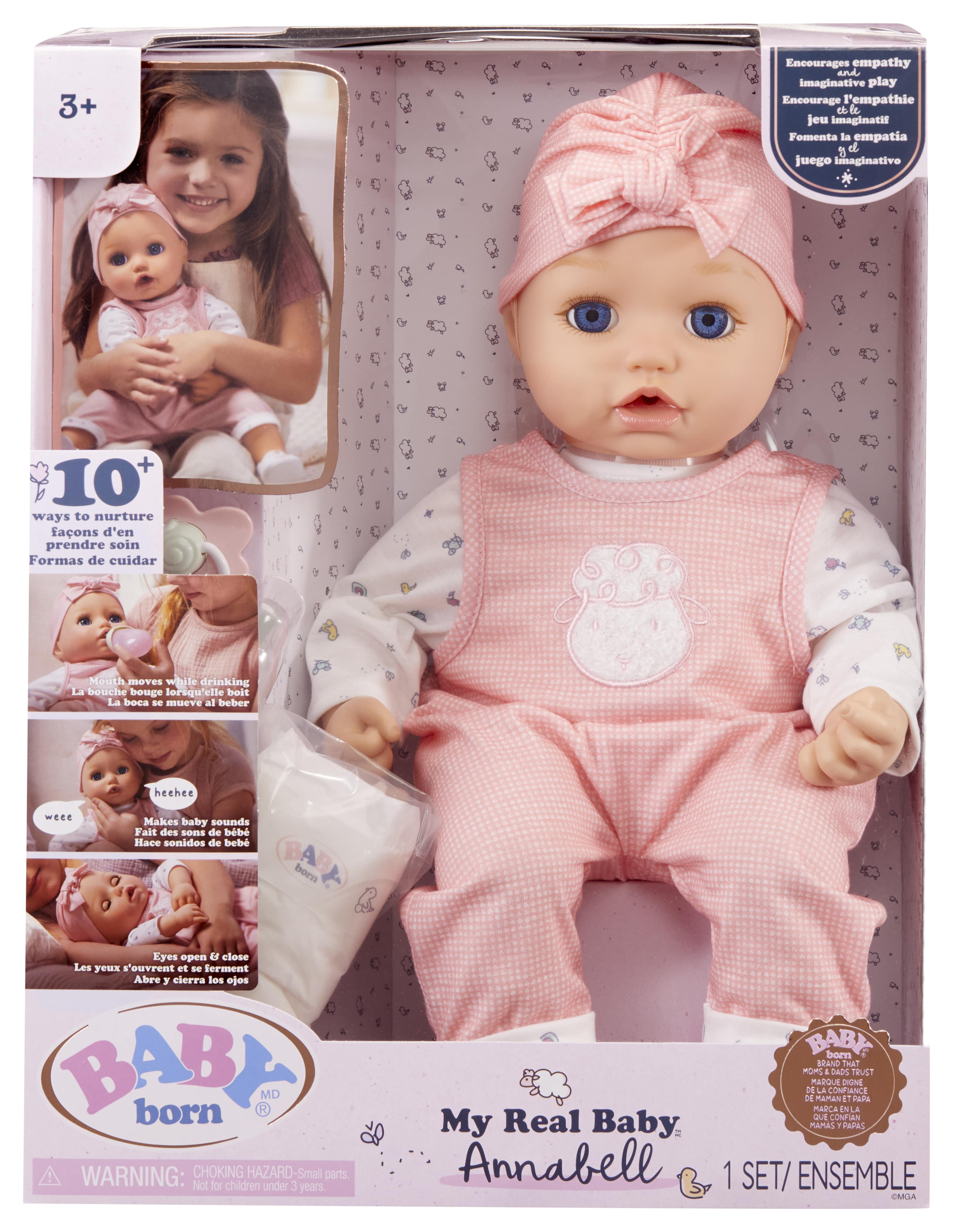 Baby Born My Real Baby Doll Annabell, 17 Inches, Blue Eyes photo 8