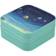thumbnail image 2 of GZHJMY Colorful Universe Compact Leather Jewelry Box - Mini Travel Jewelry Case Organizer & Holder for Girls, Women | Ideal for Necklace Bracelet Earrings Rings, 2 of 7