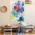 thumbnail image 2 of Palm Tree Tapestry, Retro Watercolor Silhouettes of Palm Trees Stains on Tropical Paradise Theme, Wall Hanging for Bedroom Living Room Dorm Decor, 40W X 60L Inches, Multicolor, by Ambesonne, 2 of 5