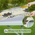 thumbnail image 6 of Fitted Tablecloth Square Waterproof Botanical Floral Table Cover with Elastic Edge, Backed Tablecloth for Farmhouse Patio Spring Picnic, 6 of 6
