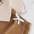 thumbnail image 7 of Karoyedx Baby Boys' Clothing Sets Toddler Baby Boy Valentines Day Outfit Embroidery Crewneck Sweatshirt and Pants Set Spring Clothes Beige Size,0-6 Months, 7 of 7