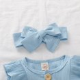 thumbnail image 6 of URMAGIC Newborn Baby Girls Ruffled Romper + Headband Outfits Clothes Set, 6 of 8