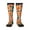 3 Black, variant on Autumn Pumpkins Gingham print thigh-high socks, crafted for both men and women with a stretchy, high-opaque design perfect for daily wear