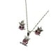 thumbnail image 2 of COLLAR DE BUHO ROSA CON ARETES DE PLATA, 2 of 5