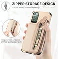 thumbnail image 5 of Phone Case for Samsung Galaxy Note 20 Glaxay Note20 5G Wallet Cover with Screen Protector and Zipper Credit Card Holder Stand Leather Cell Accessories Gaxaly Notes 20s Twenty Not S20 Women Men Beige, 5 of 13