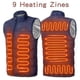 thumbnail image 5 of Zonas De Chaleco Térmico Chaquetas Térmicas Eléctricas Hombres Mujeres Ropa Deportiva Abrigo Térmico Abrigo Térmico De Grafeno Chaqueta Térmica Usb Para Acampar 9 Áreas Térmicas Negro, 5 of 5