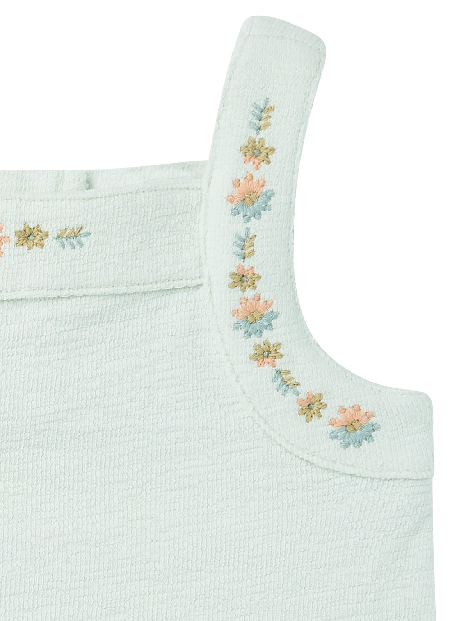 Modern Moments by Gerber Baby Girl Bloomer Outfit Set with Embroidery, 2-Piece, Sizes 0/3 Months - 24 Months