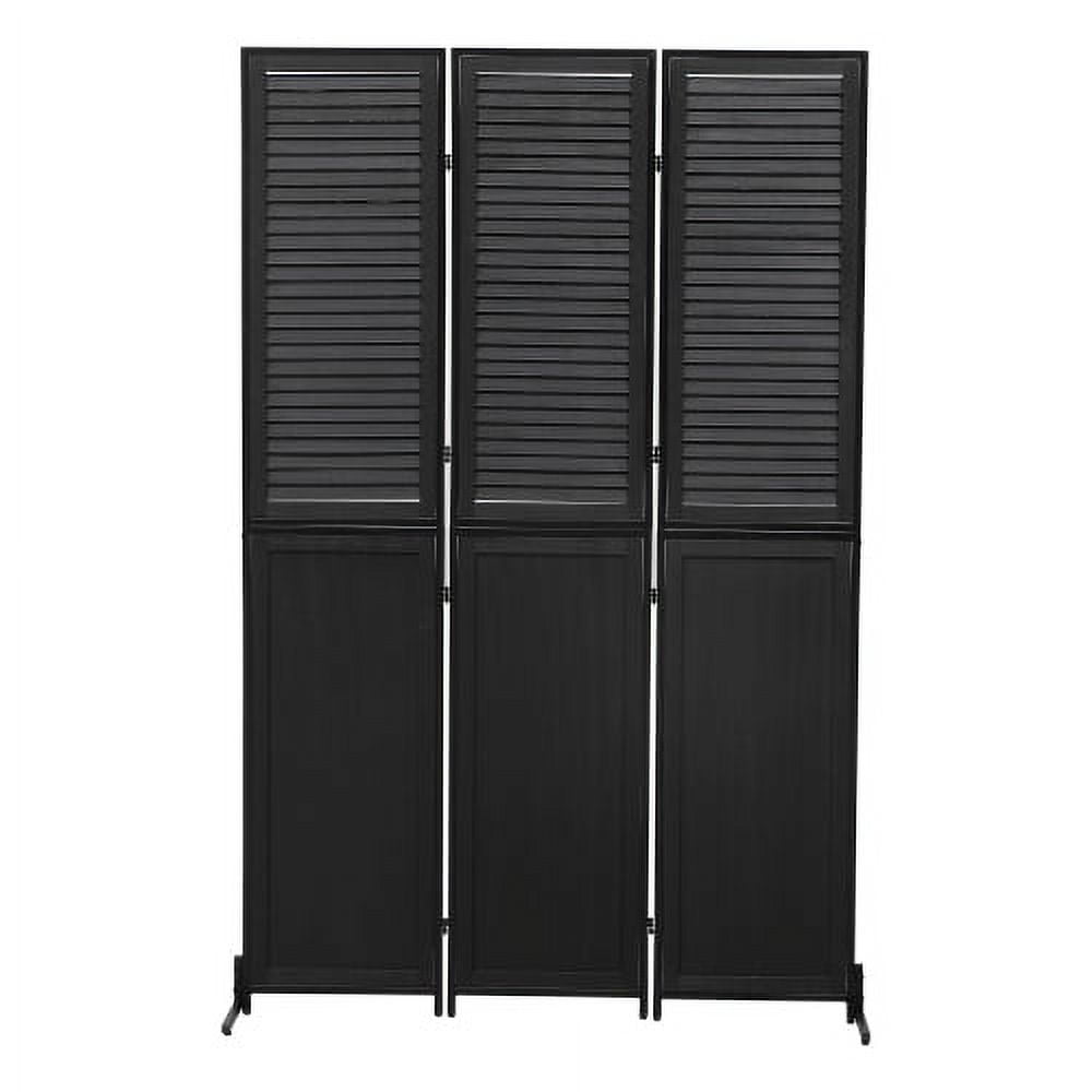 Juiluna 3 Panel Room Divider Privacy Screen Privacy Wall Divider Folding Wood Screen for Home Office Bedroom Restaurant 14.57" x 70.87" Each Panel
