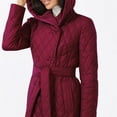 thumbnail image 4 of Lovskoo Womens Winter Coats Quilted Jacket Warm Clothes Plus Size Hooded Cotton Padded Coat Long Sleeve Jacket Claret, 4 of 5
