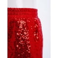 thumbnail image 5 of Hansber Girls Boys Sequin Shorts Jazz Hip Hop Dance Tumbling Bottoms Cheer Performance Dancewear Red 8, 5 of 7