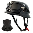 thumbnail image 1 of Casco de moto DLPACKJ, estilo alemán, media calavera, 1 of 6