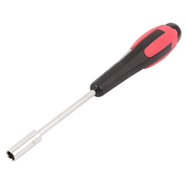 Llave de vaso hexagonal con mango antideslizante de 5.5 mm, destornillador negro y rojo