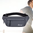 thumbnail image 1 of Fanny Pack Monedero Viaje Elegante Bolsa de Pecho para Ciclismo Camping Entrenamiento Gimnasio Senderismo Gris oscuro, 1 of 10