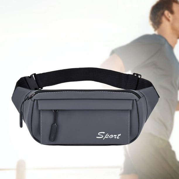 Fanny Pack Monedero Viaje Elegante Bolsa de Pecho para Ciclismo Camping Entrenamiento Gimnasio Senderismo Gris oscuro