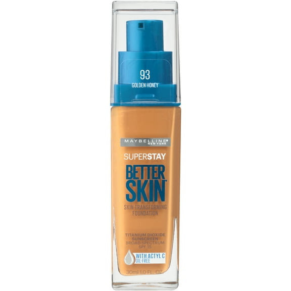Maybelline Super Stay Better Skin Foundation, Golden Honey, 1 Fl Oz