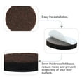 thumbnail image 5 of Uxcell 1 1/4" Self-stick Round Non-slip Felt Pads Floors Protect Brown 30 Pack, 5 of 7