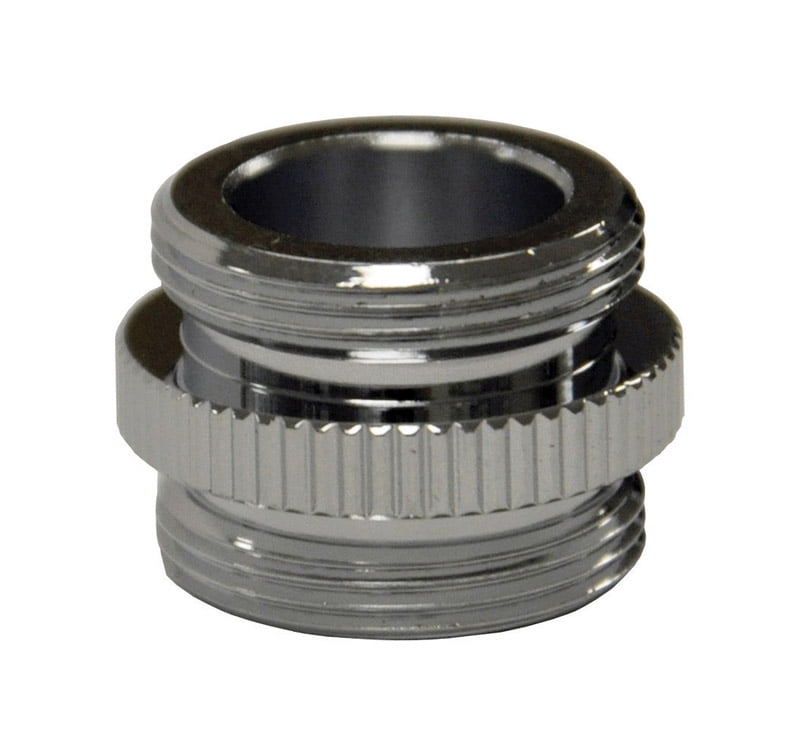Danco 10523 Water Filter Aerator Adapter, 3/4-27 Male x 3/4-27 Male, 1.5 gpm, Brass, Chrome Plated
