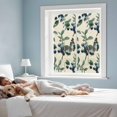 thumbnail image 3 of Blueberry Spring Leaves Window Privacy Film, Beige Botanical Branches Static Cling UV Sun Blocking Heat Control Window Tint Day and Night, Non-Adhesive One Way Windows Privacy Cover 17.7''x39.3'', 3 of 7