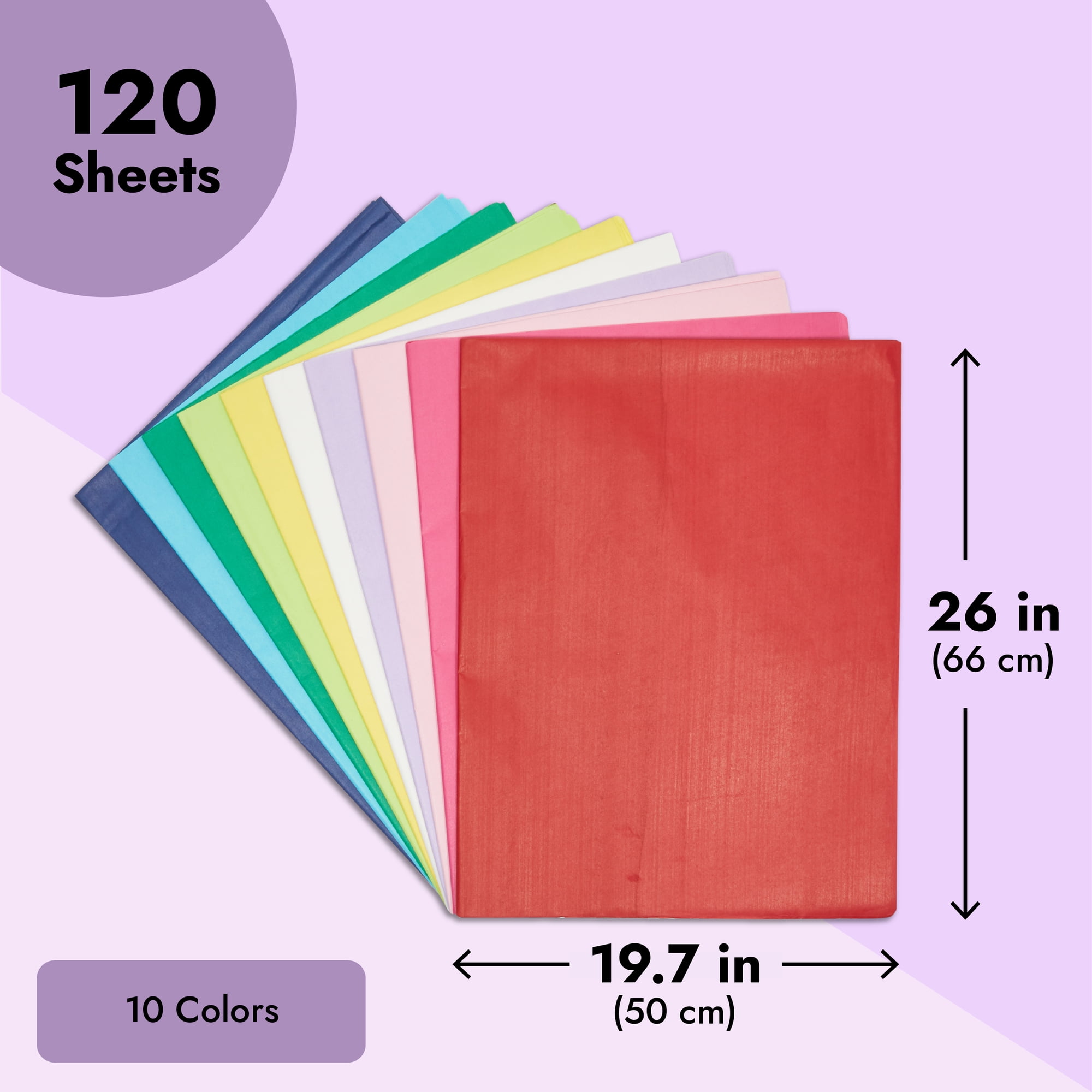 Frosted Craft Tissue Paper 12x12 20/Pkg Melon-Pinks