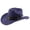 Marine, variante sur Chapeau de Cowboy Style Western Bord Incurvé Idéal pour Aventure en Plein Air Voyage et Usage Quotidien