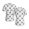 thumbnail image 3 of Yiaed Black Rabbit Print Women's T Shirt V-Neck Short Sleeve Shirt Casual Breathable Tee Summer Tops-, 3 of 5