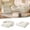 Beige+White, variant on HOQBN 80" King Size Sleeper Sofa Bed, Plush Corduroy Deep Seat Sofa Couch with Independent Chaise and Functional Blanket for Living Room, Bedroom Beige+White