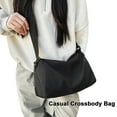 thumbnail image 4 of HardyComforts Black Waterproof Messenger Bag Black Square Messenger Bag Polyester Zipper Satchel Shoulder Bag Single Cover Oxford cloth Bag 2 pack, 4 of 7