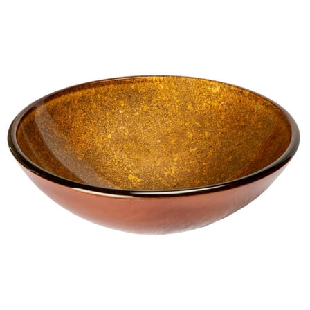 Eden Bath EB-GS75 1.75 in. Round Glass Vessel Sink, Speckled Bronze