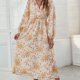 thumbnail image 3 of Vestido Floral Bohemio Suelto Informal para Mujer Vestido Largo Maxi De Verano con Columpio para La Playa,S, 3 of 5