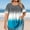 Light Blue, variant on ZZwxWA Summer Womens Plus Size Tops Comfy Crew Neck T Shirts Cute Pleated Shirts Color Block Tunic Tops Loose Fit Trendy Tee