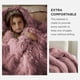 thumbnail image 3 of Manta Bedsure Queen, 230 x 230 cm, felpa sherpa, cálida, rosa empolvado, 3 of 9