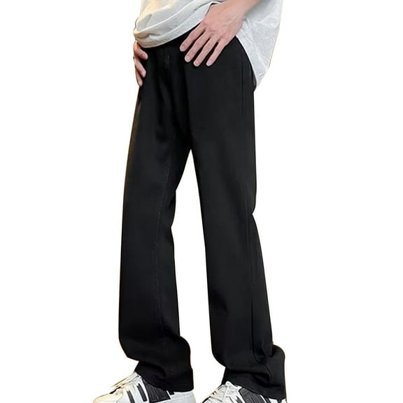 Jeans for Men Vintage Straight Fit Denim Pants Men Fashion Light Washed Jeans Casual Flat Front Outdoor Stretch Pants