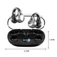thumbnail image 3 of Oggfader Wireless Earbuds Bones Conduction Bluetooth Earphones With Non In Ear Clip Style Sports Digital Display And Long Battery Life Wireless Earphones Black, 3 of 8