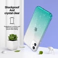 thumbnail image 3 of ULAK iPhone 11 Case, Cute Slim Shockproof Bumper Phone Case for Apple iPhone 11 6.1 inch for Women Girls, Clear Blue Glitter, 3 of 9