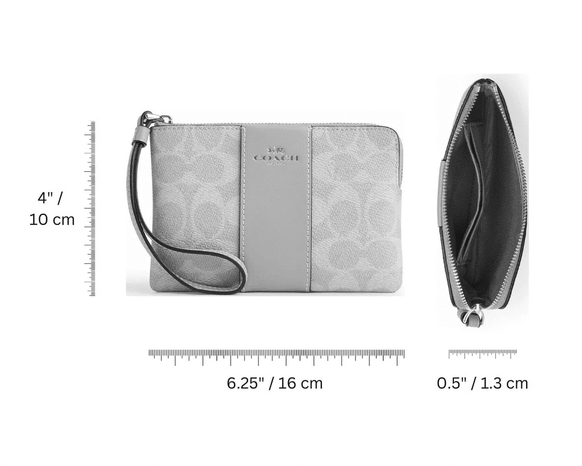 Coach Women's Small Corner Zip Wristlet in Signature