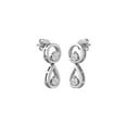 thumbnail image 3 of ARAIYA FINE JEWELRY Sterling Silver Round Diamond Drop Stud Earrings (1/3 cttw, I2-I3 Clarity, I-J Color), 3 of 6