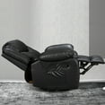 thumbnail image 4 of Faux Leather Recliner Chair Rocking Swivel Reclining Chair Wide Home Theater Seat for Living Room Black, 4 of 6