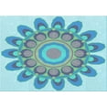 thumbnail image 1 of Ahgly Company Machine Washable Indoor Rectangle Transitional Blue Ivy Blue Area Rugs, 5' x 8', 1 of 7