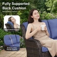 thumbnail image 4 of Bellefurn Outdoor Wicker Patio Furniture Set with Swivel Rocking Chairs,Outdoor Wicker Sectional Sofa Set L-Shaped Sectional Sofa with Coffee Table,Rattan Conversation Set for Backyard Porch Garden, 4 of 11