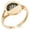 Rose Gold, variant on Stainless Steel Ikoma Samurai Crest Minimalist Oval Top Polished Statement Signet Ring