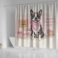 thumbnail image 4 of Happy Mother's Day Boston Terrier Love Dog Mom Heart Flower Shower Curtain Gentleman Dog Lover Gifts Waterproof Bathroom Bathtub Curtain - 12004, 4 of 5