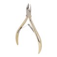 thumbnail image 1 of Cuticle Trimmer, Cuticle Cutter Clipper Stainless Steel Curved Golden with Protective Cover for Nail Salon, 1 of 7