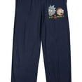 thumbnail image 2 of Rick & Morty Character Heads Men's Navy Sleep Pajama Pants-Large, 2 of 5