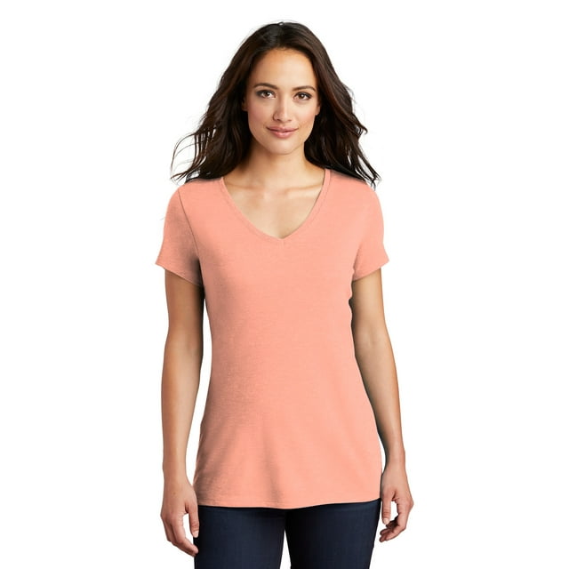 District T-Shirt Parfait à Col en V pour Femmes - DM1350L