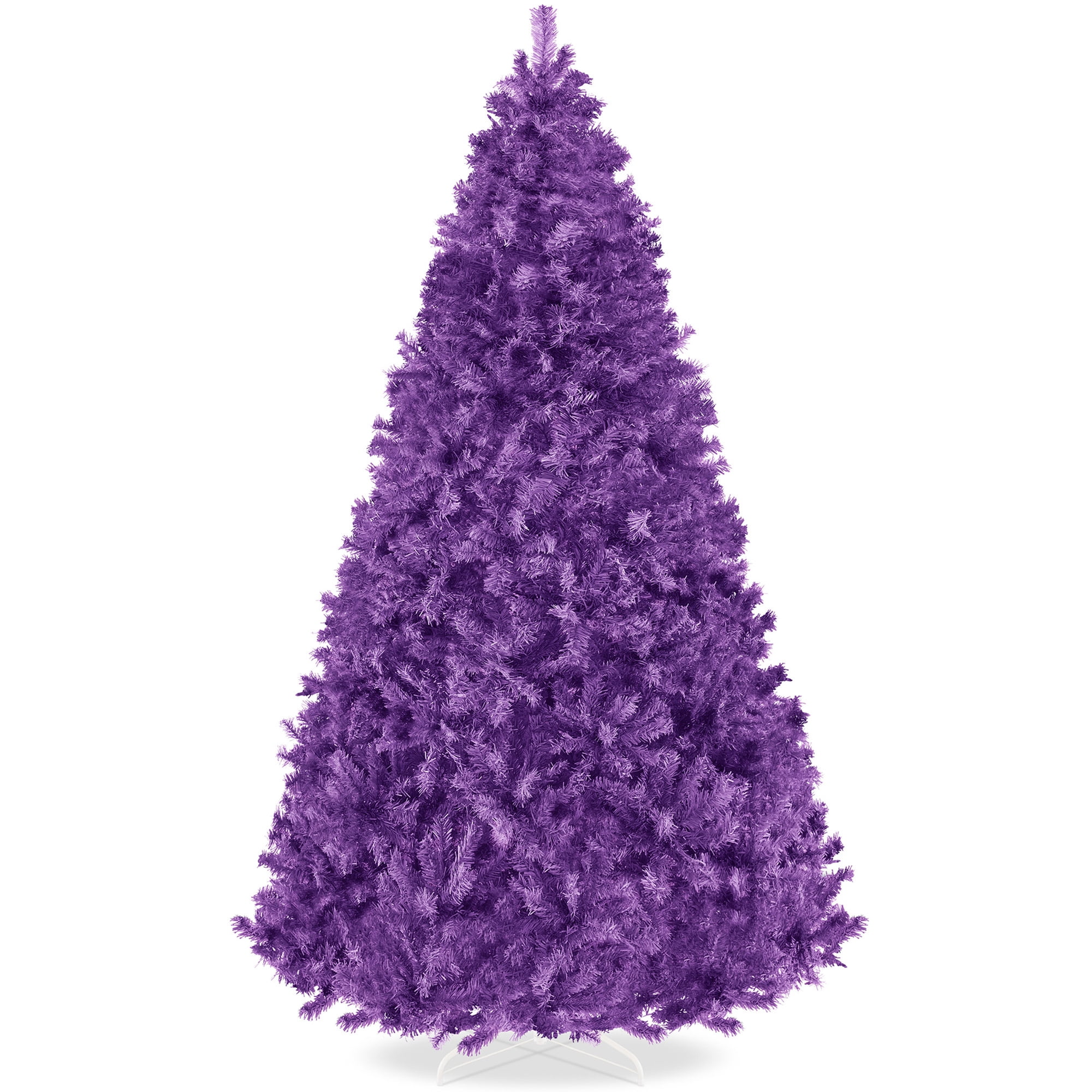 Best Choice Products Artificial Christmas Tree, 6ft Premium Unlit Pine Design, Dense Branches w/Easy Assembly - Purple