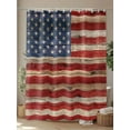thumbnail image 4 of Fsddascl American Flag Shower Curtain Set - 36" x 78" Washable Bathtub Curtain with 12 Hooks, Blue Red Star Stripe Farmhouse Wooden Waterproof Fabric Stall Shower Curtains for Bathroom/Bathtub, 4 of 6